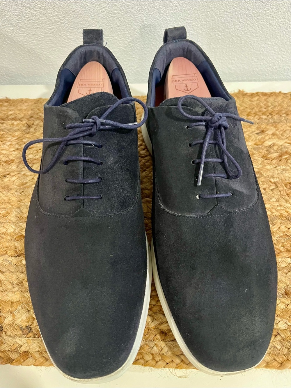 Wolf & Shepherd Long wing Hybrid Suede Shoes 12 Navy/White